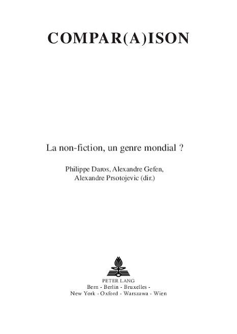 La non-fiction, un genre mondial ?