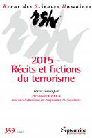 2015, récits et fictions du terrorisme