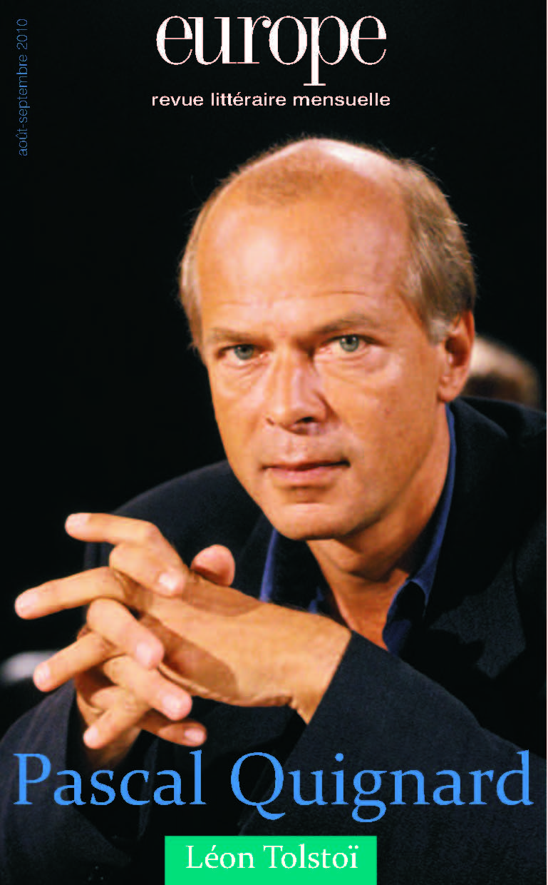 Europe, n° 976-977 : Pascal Quignard